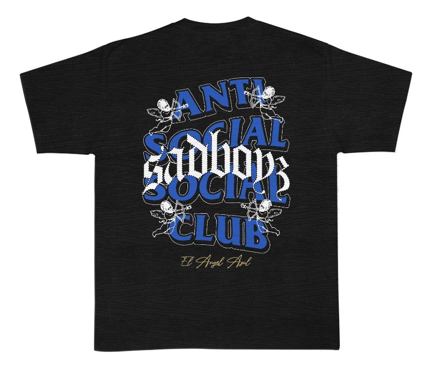 Playera Anti Social Club Angel azul (S)