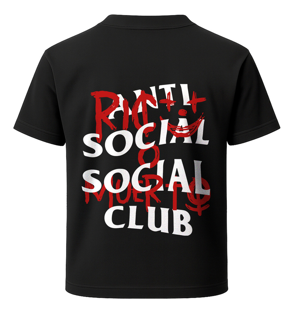 Camiseta Antisocial Social Club Rico O muerto (S)