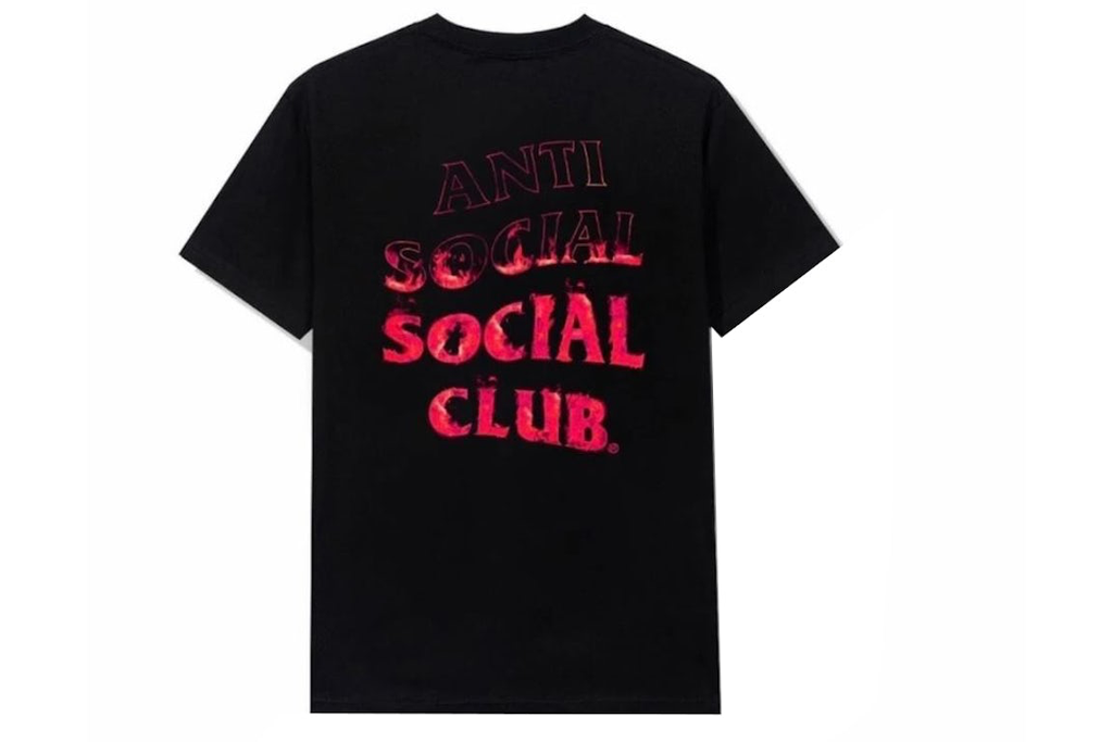 Camiseta Playera Anti Social Social Club Flama Roja (S)
