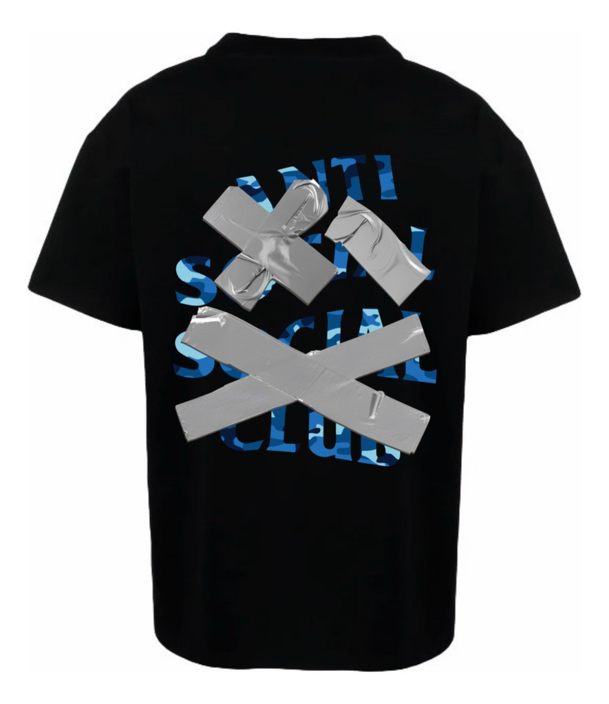 Playera Anti Social Club Tape Azul (S)